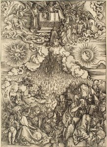Apokalipsa: Otwarcie piątej i szóstej pieczęci autorstwa Albrecht Dürer