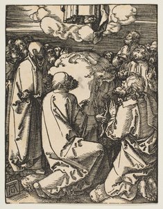 Wniebowstąpienie, z Małej pasji, ca. 1510. autorstwa Albrecht Dürer