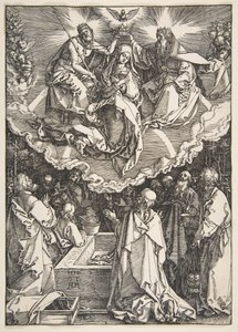 Wniebowzięcie i Koronacja Matki Boskiej, z Życia Dziewicy, 1510. autorstwa Albrecht Dürer