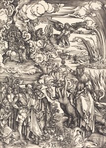 Babilońska nierządnica, prawdopodobnie ok. 14961498. autorstwa Albrecht Dürer