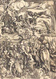 Babilońska nierządnica, prawdopodobnie ok. 14961498. autorstwa Albrecht Dürer