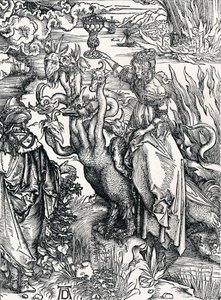 Babilońska dziwka, 1498, 1906 autorstwa Albrecht Dürer