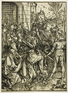 Niesienie krzyża, z Wielkiej Męki autorstwa Albrecht Dürer