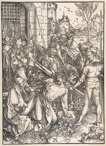 Niesienie krzyża, z Wielkiej Męki.n.d. autorstwa Albrecht Dürer