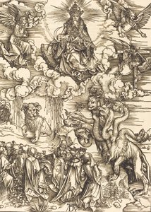 Bestia z dwoma rogami jak baranek, 1498. autorstwa Albrecht Dürer