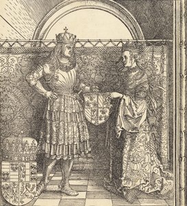Zaręczyny Maksymiliana z Marią Burgundii, 1511. autorstwa Albrecht Dürer