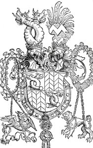 Herb Floriana Waldaufa, 1500 1906 autorstwa Albrecht Dürer