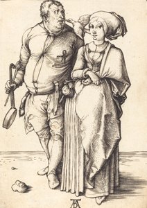 Kucharz i jego żona, c. 14961497. autorstwa Albrecht Dürer