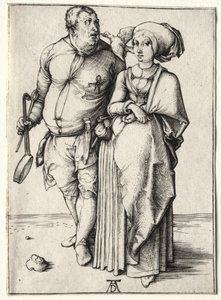 Kucharz i jego żona, prawdopodobnie 1497. autorstwa Albrecht Dürer