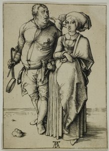 Kucharz i jego żona autorstwa Albrecht Dürer