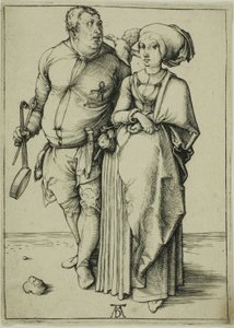 Kucharz i jego żona autorstwa Albrecht Dürer
