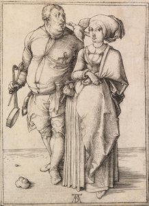 Kucharz i jego żona autorstwa Albrecht Dürer