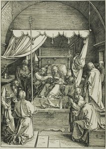 Śmierć Dziewicy, z Życia Dziewicy autorstwa Albrecht Dürer