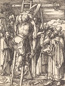 Zejście z krzyża, prawdopodobnie ok. 15091510. autorstwa Albrecht Dürer