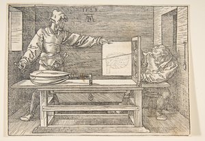 Rysownik Lute.n.d. autorstwa Albrecht Dürer