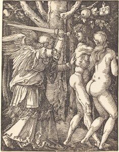 Wygnanie z raju, z Małej pasji autorstwa Albrecht Dürer