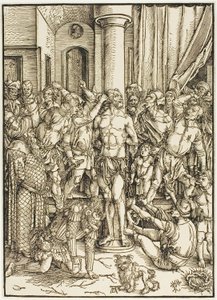 Biczowanie, z „Wielkiej pasji” autorstwa Albrecht Dürer