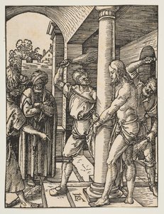 Biczowanie, z Małej pasji, ca. 1509. autorstwa Albrecht Dürer