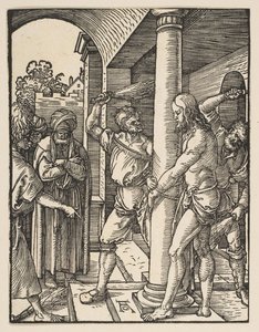 Biczowanie, z Małej pasji, ca. 1509. autorstwa Albrecht Dürer