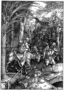 Ucieczka do Egiptu, 1502-1505, 1936 autorstwa Albrecht Dürer