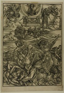 Cztery anioły zemsty Eufratu, z Apokalipsy autorstwa Albrecht Dürer