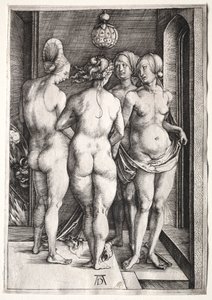 Cztery czarownice Cztery nagie kobiety, 1497. autorstwa Albrecht Dürer