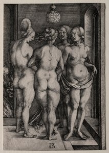 Cztery czarownice Cztery nagie kobiety, 1497. autorstwa Albrecht Dürer