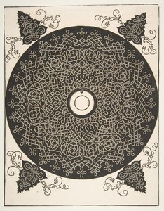 Czwarty węzeł. Przeplatany Roundel z okrągłym medalionem w środku, 1521 wcześniej. autorstwa Albrecht Dürer