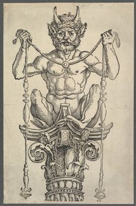 Górny blok Wielkiej Kolumny, ca. 1517. autorstwa Albrecht Dürer