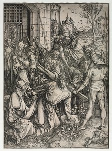 Wielka pasja: Chrystus niosący krzyż. autorstwa Albrecht Dürer