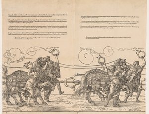 Wielki Wóz Triumfalny cesarza Maksymiliana, 1523. autorstwa Albrecht Dürer