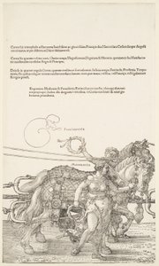 Wielki rydwan triumfalny: Providentia i Moderatio autorstwa Albrecht Dürer