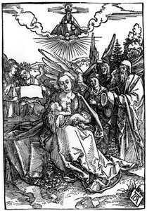 Święta Rodzina z Pięciu Aniołami, ok.1504 autorstwa Albrecht Dürer