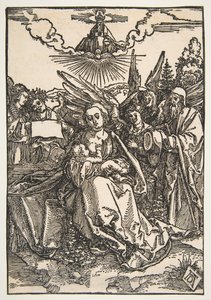 Święta Rodzina z Pięciu Aniołami, ca. 1503. autorstwa Albrecht Dürer