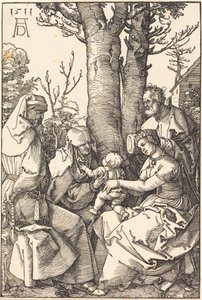 Święta Rodzina z Joachimem i Anną pod drzewem autorstwa Albrecht Dürer