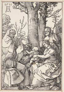 Święta Rodzina z Joachimem i św. Anną autorstwa Albrecht Dürer