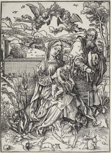 Święta Rodzina z Trzema Zającami autorstwa Albrecht Dürer