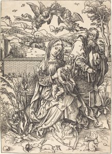 Święta Rodzina z Trzema Zającami autorstwa Albrecht Dürer