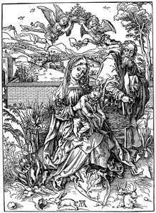 Święta Rodzina z Trzema Zającami, 1497, 1936 autorstwa Albrecht Dürer