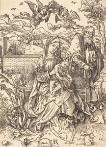 Święta Rodzina z Trzema Zajączkami, ok. 1930 14971498. autorstwa Albrecht Dürer