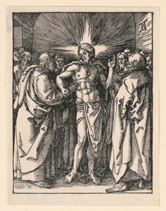 Niedowierzanie św. Tomasza, z serii Mała pasja autorstwa Albrecht Dürer