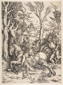 Rycerz i zbrojny. autorstwa Albrecht Dürer