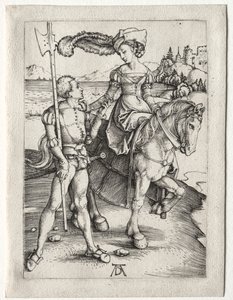 Jazda konna i Landsknecht autorstwa Albrecht Dürer