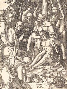 Opłakiwanie, prawdopodobnie ok. 15091510. autorstwa Albrecht Dürer