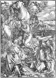 Wielka Pasja: 2. Chrystus na Górze Oliwnej autorstwa Albrecht Dürer