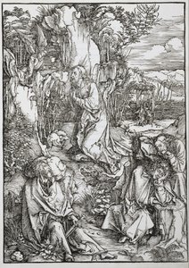 Wielka Pasja: Chrystus na Górze Oliwnej autorstwa Albrecht Dürer