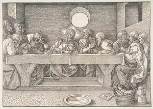 Ostatnia Wieczerza, 1523. autorstwa Albrecht Dürer