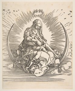 Madonna na Półksiężycu, Frontyspis do Życia Dziewicy, ok. 201 1511. autorstwa Albrecht Dürer