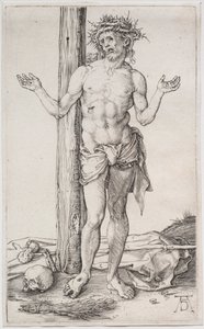 Mąż boleści stojący z podniesionymi rękami, ok. 1930 r. 1500. autorstwa Albrecht Dürer