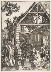 Narodzenia, z Życia Dziewicy, 1502-3. autorstwa Albrecht Dürer